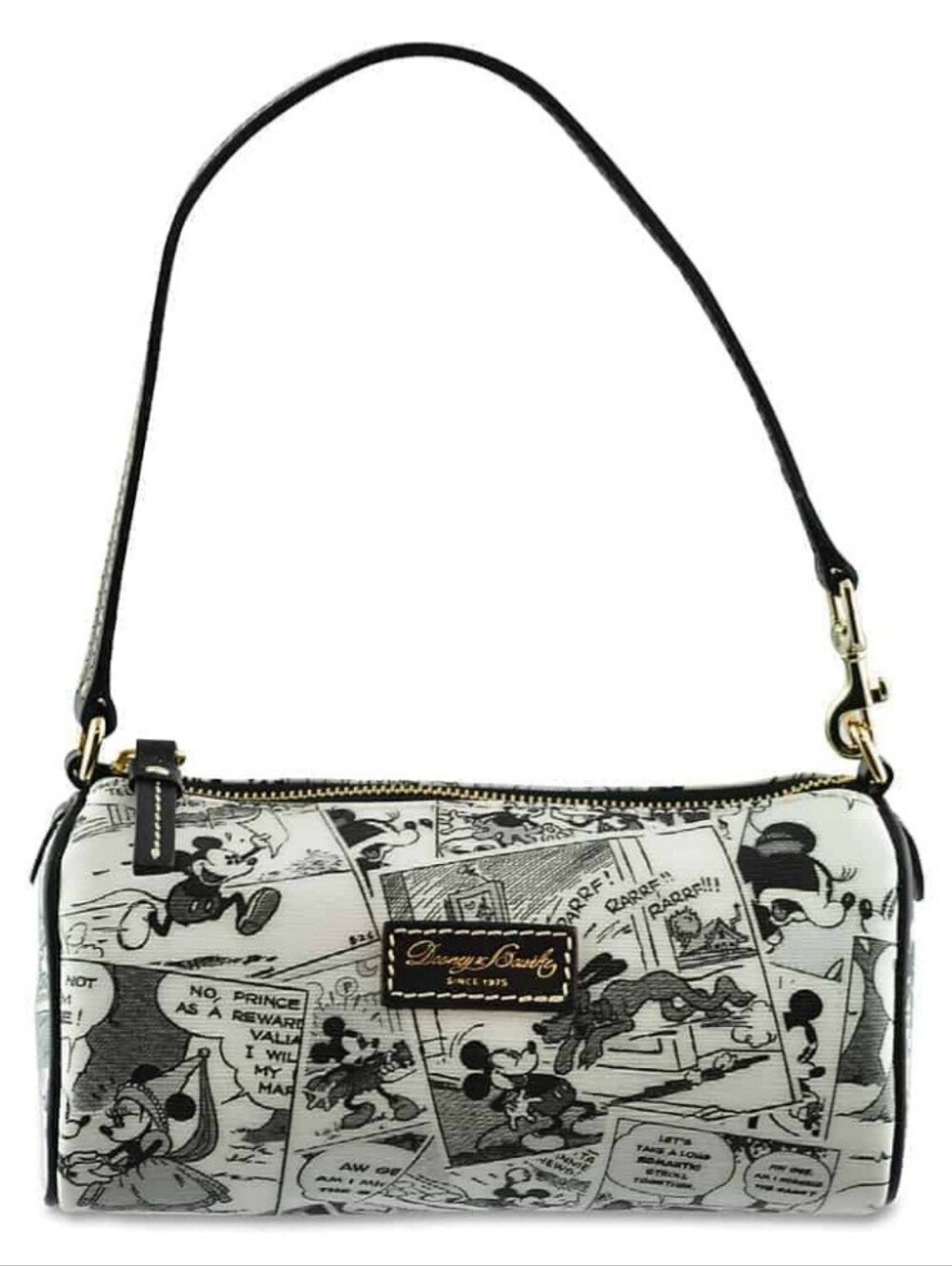 Dooney & Bourke Comic Strip Barrel Bag Black trim rare